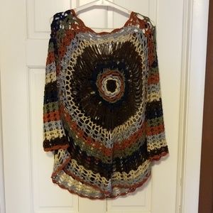 Crochet top and brown top